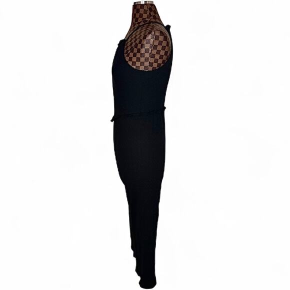 Ali & Jay Black Gauze Jumpsuit S/M Boho Whimsigoth 1-Piece High Neck Wide Leg - Picture 4 of 8